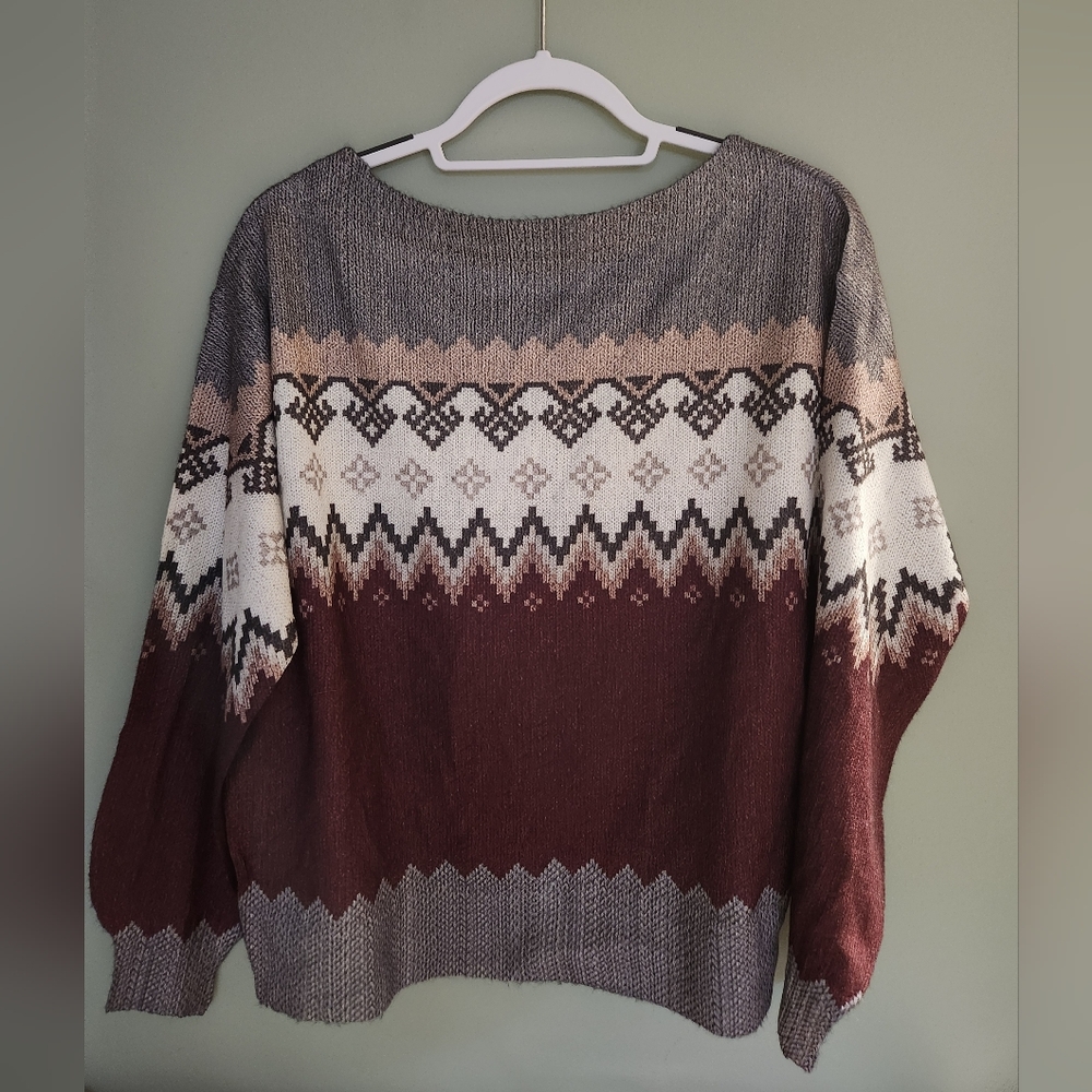 Multicolor Patterned Sweater - Picture 2 of 2